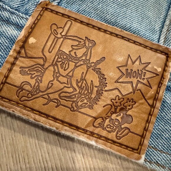 Vintage Mickey & Co Disney Denim Jacket It’s Party Time Sequin Back Patch 90s - Picture 5 of 9